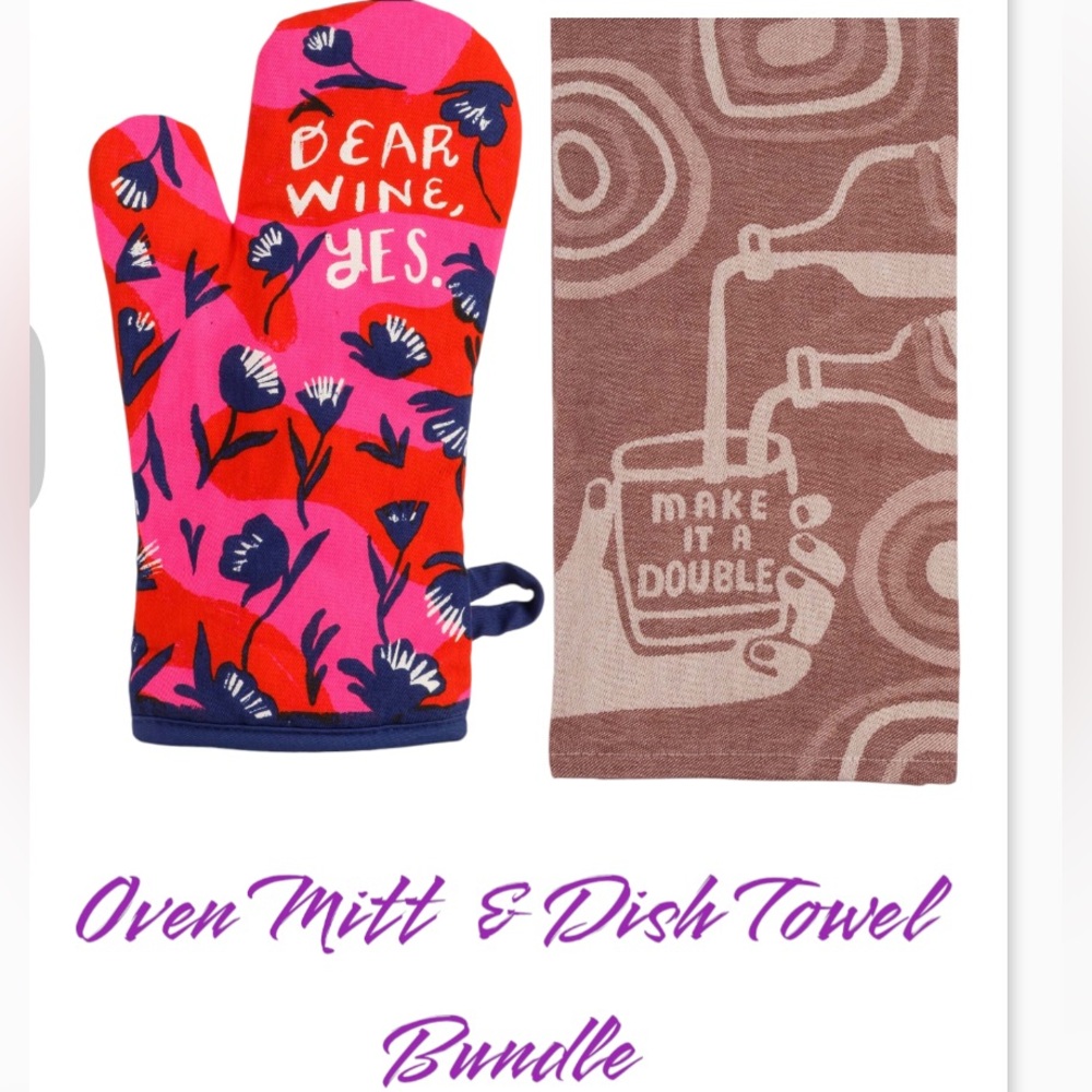 Blue Q Kitchen Mitt & Dish Towel Set
